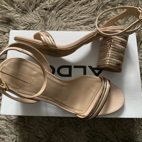 Aldo Heels - Gold and Nude - Picture 2 of 3